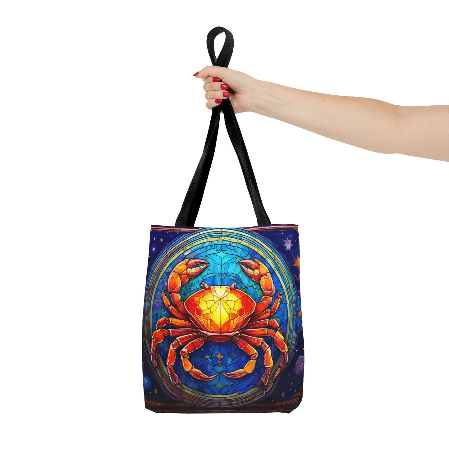 Cancer Crab Stained Glass Style Tote Bag (All Over Print)