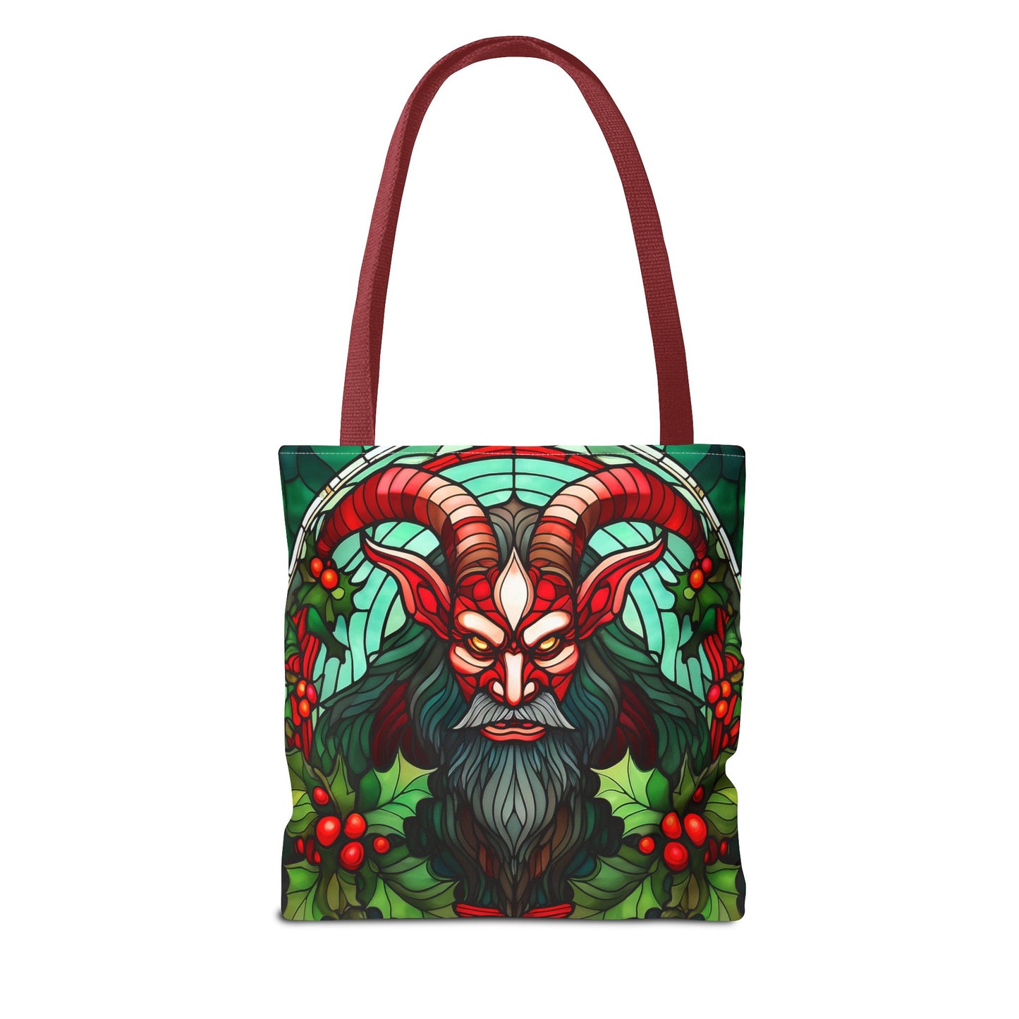 Stained Glass Krampus Tote Bag