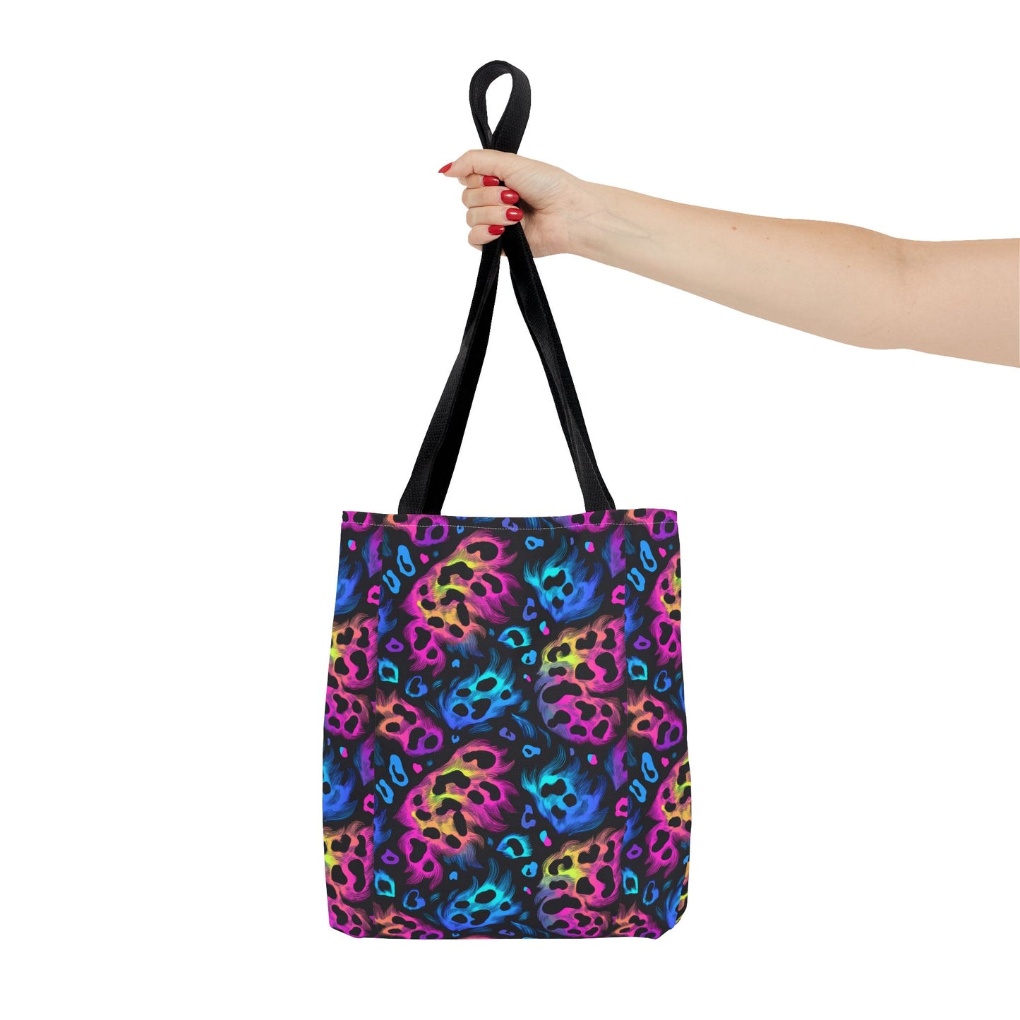 Neon Leopard Print Tote Bag