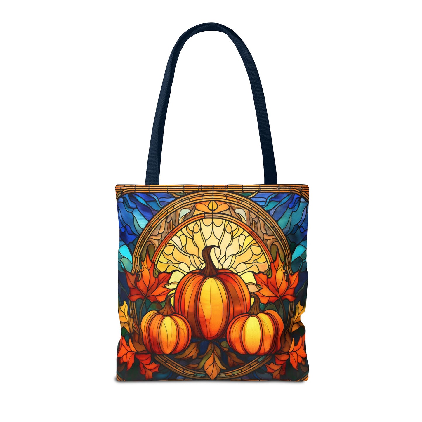 Stained Glass Style Pumpkins Tote Bag