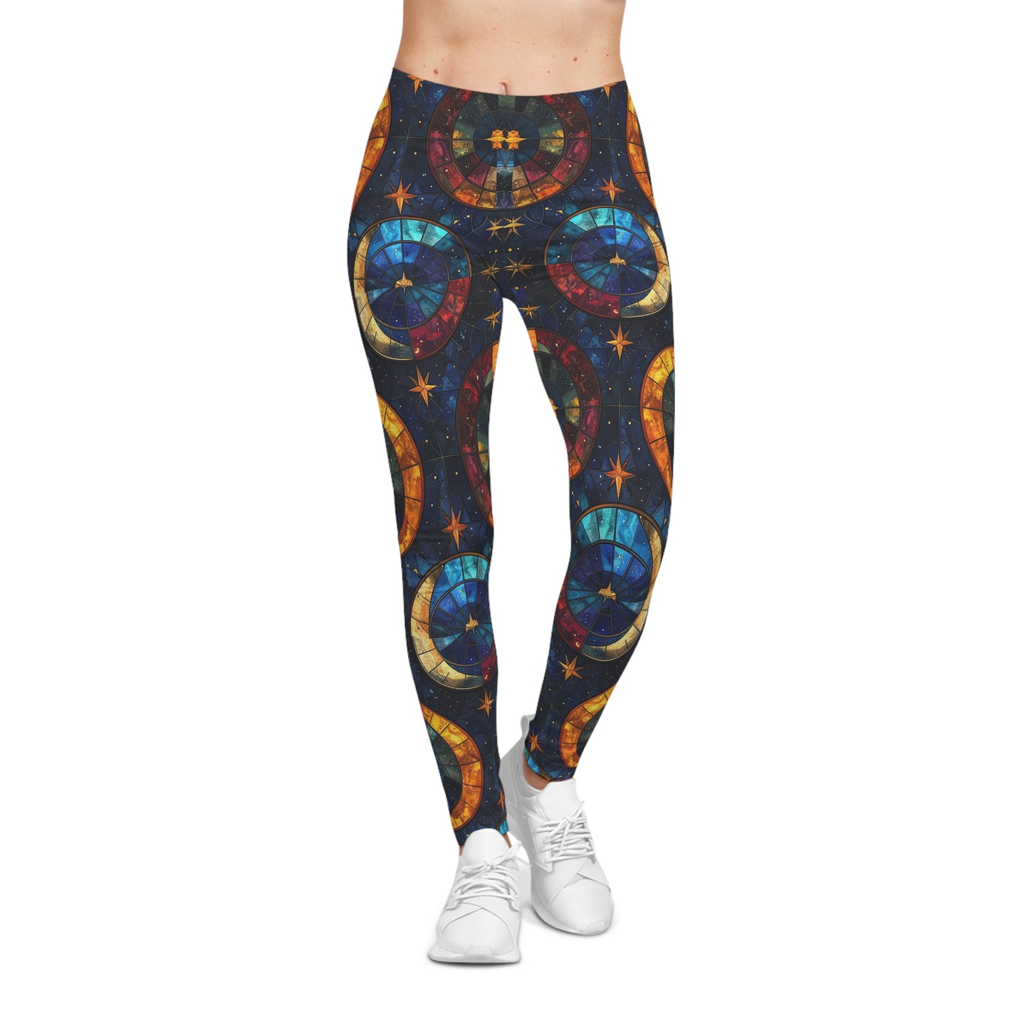 Celestial Stained Glass Style Leggings
