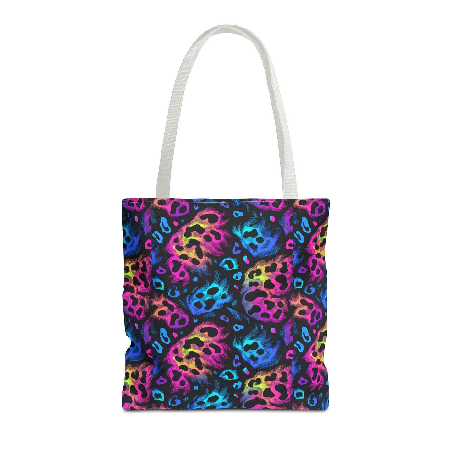 Neon Leopard Print Tote Bag
