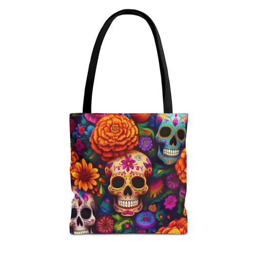 Colorful Sugar Skull Tote Bag