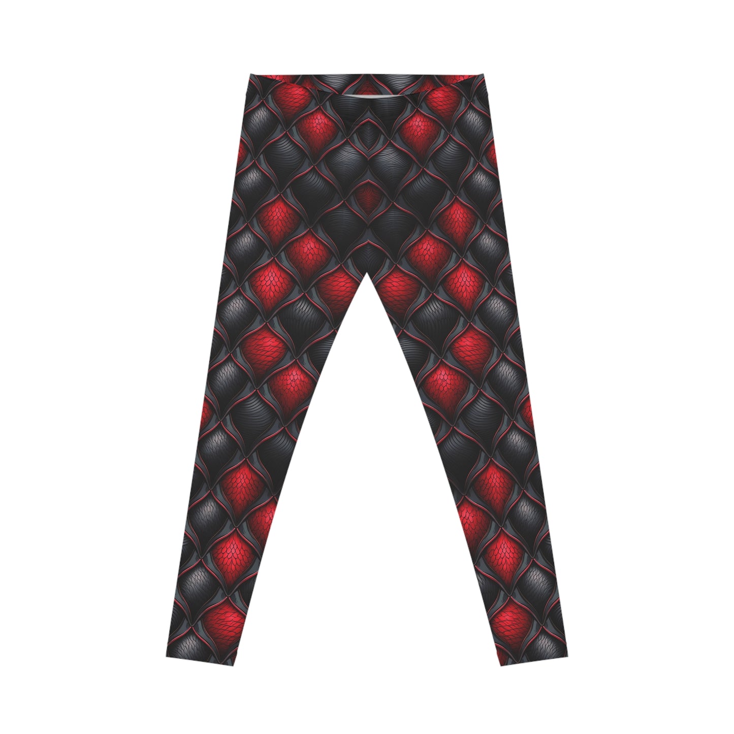 Black and Red Scaly Leggings