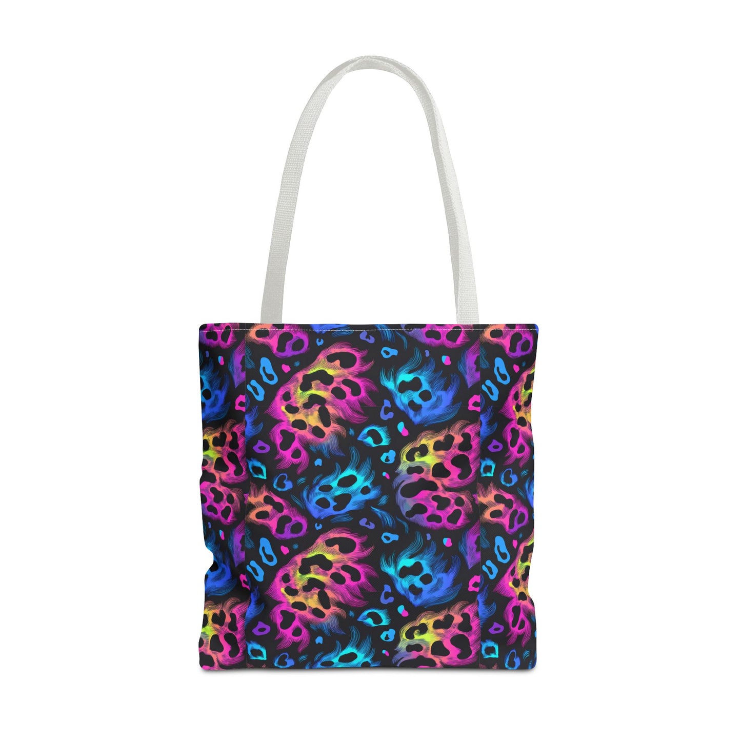 Neon Leopard Print Tote Bag