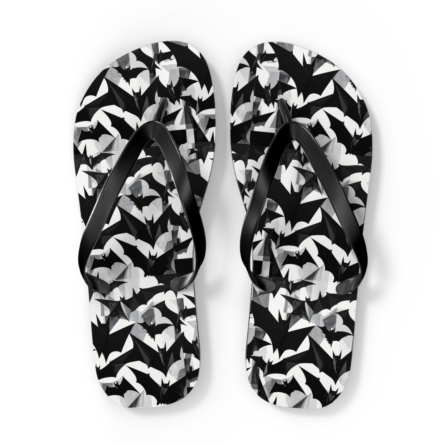 Bat Cubism Flip Flops