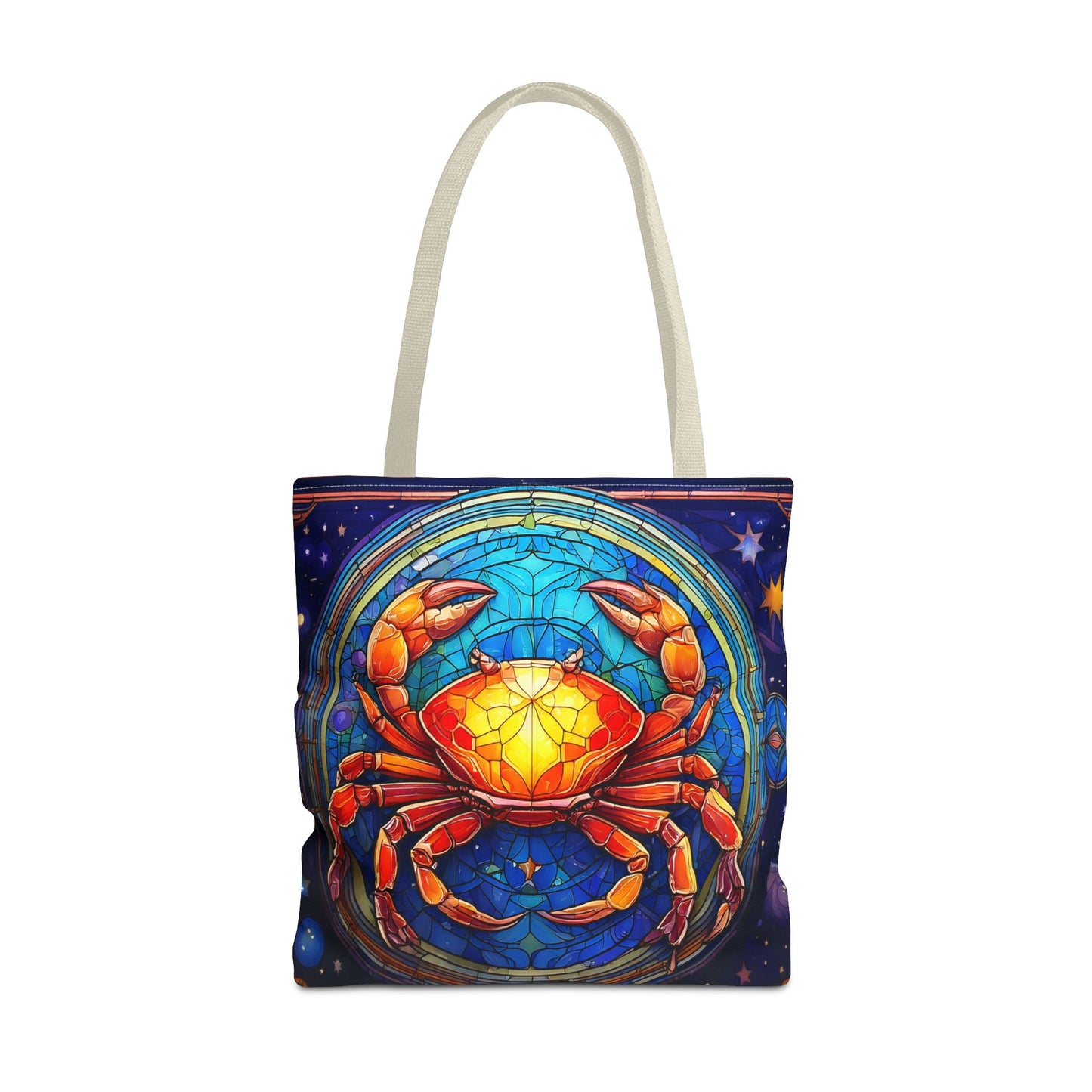 Cancer Crab Stained Glass Style Tote Bag (All Over Print)