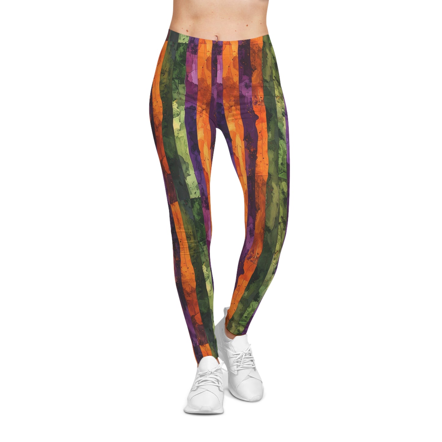 Watercolor Style Halloween Color Leggings