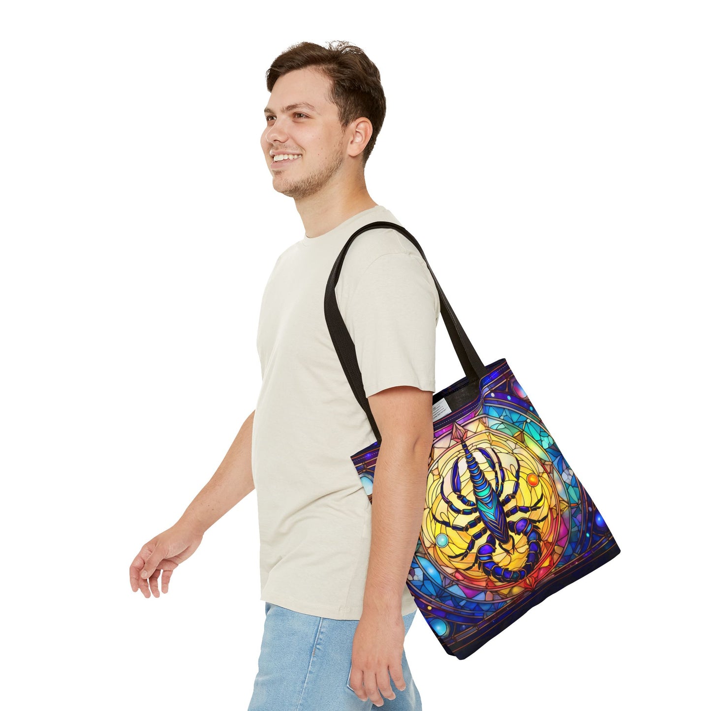 Scorpio Stained Glass Style Tote Bag (All Over Print)