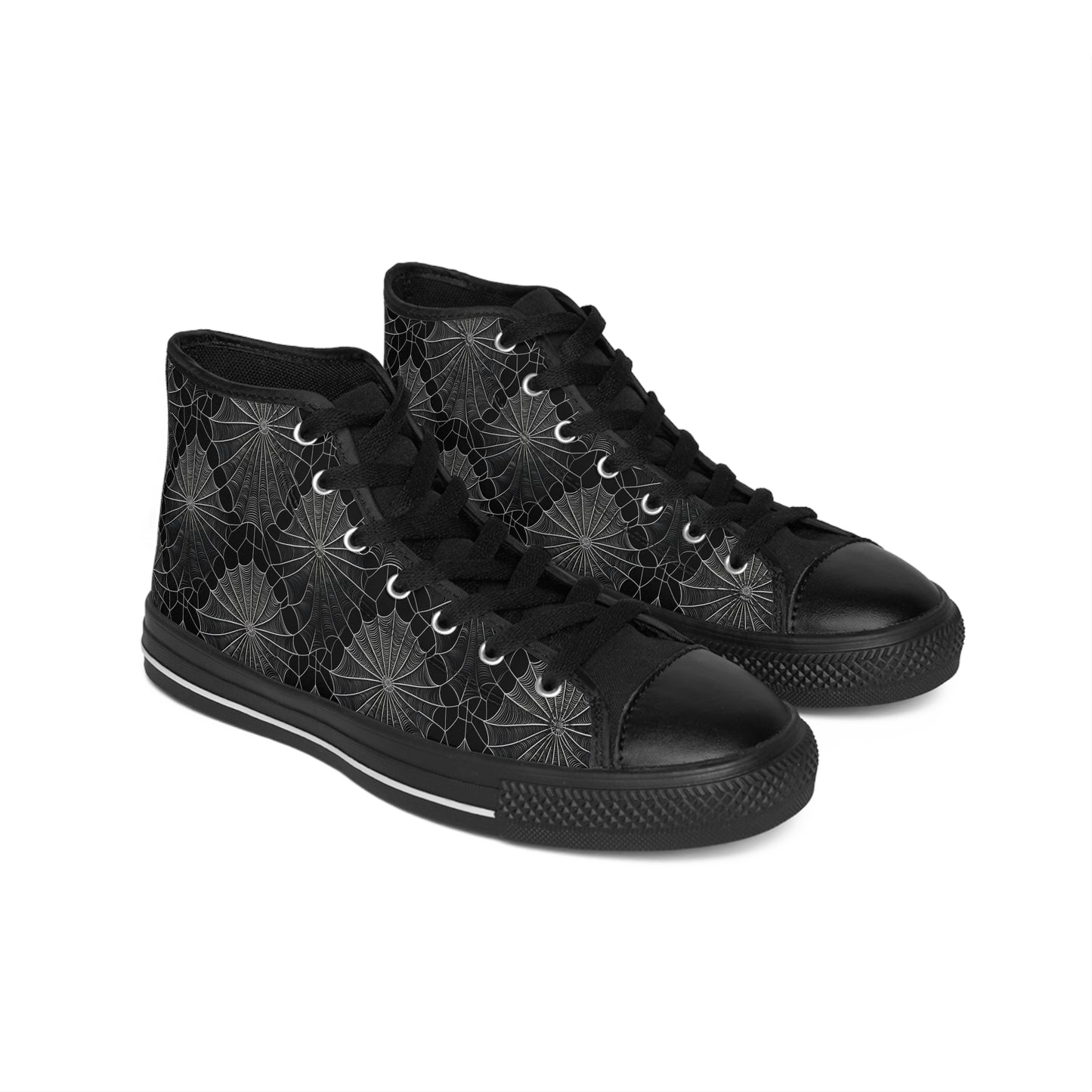 Dark Spiderwebs - Women's Classic High Top Sneakers