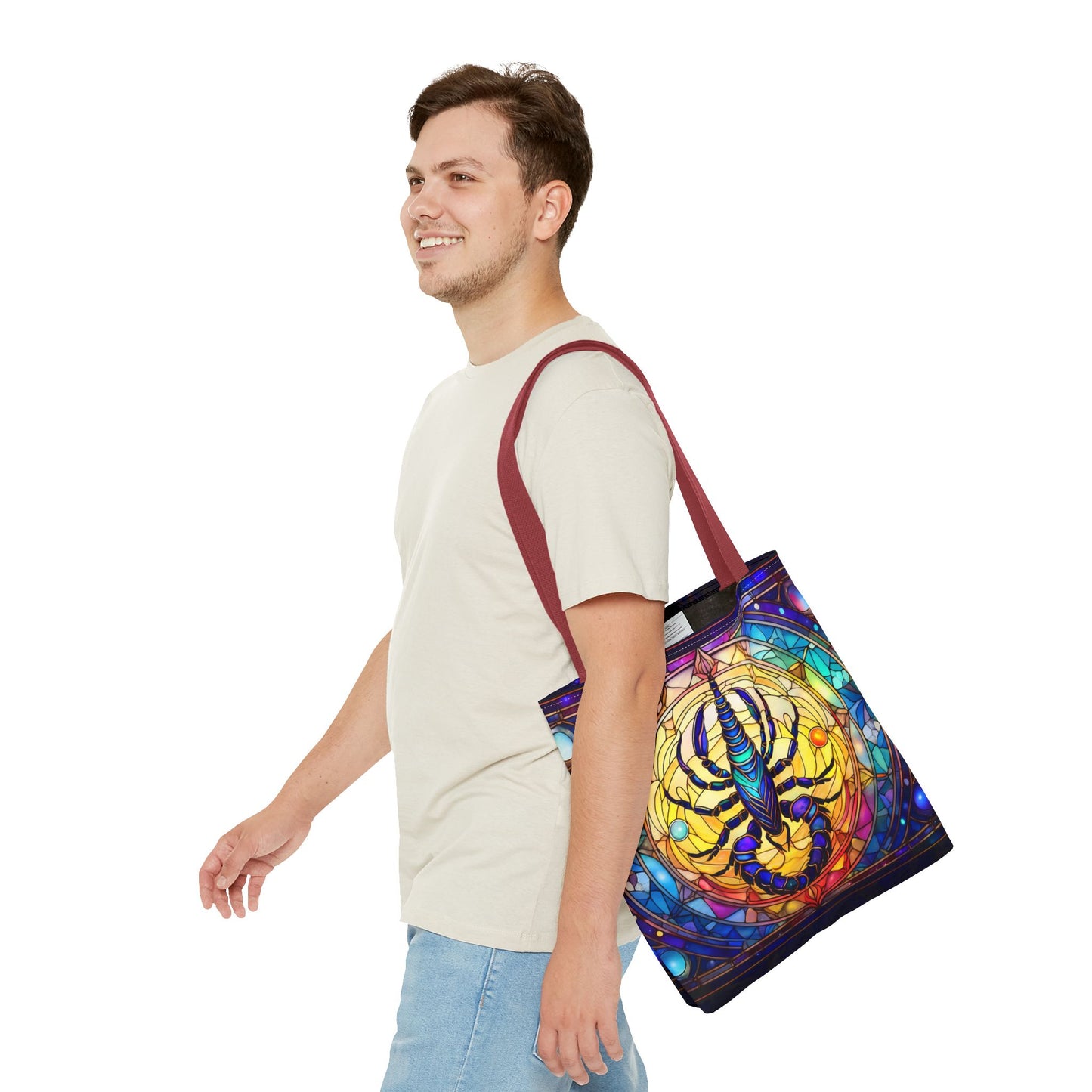 Scorpio Stained Glass Style Tote Bag (All Over Print)