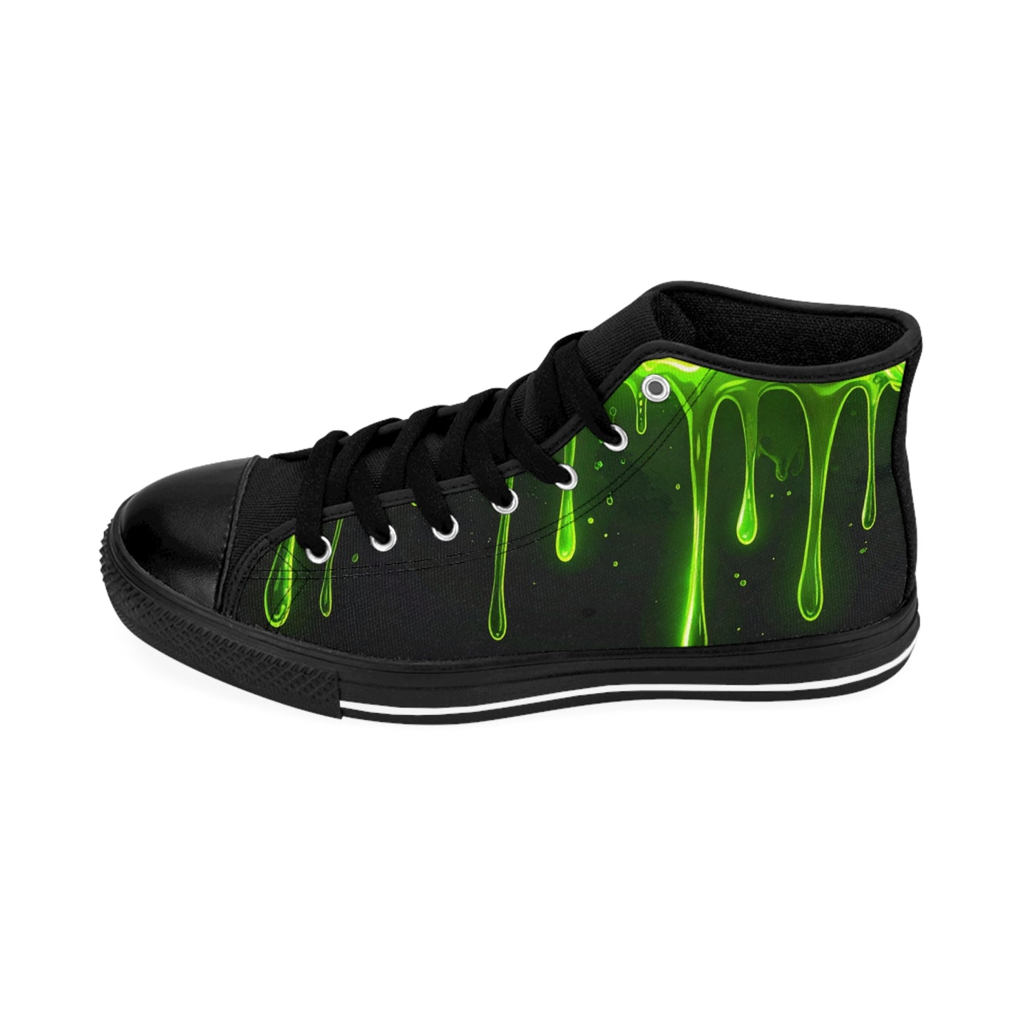Neon Green Toxic Drip - Men's Classic High Top Sneakers