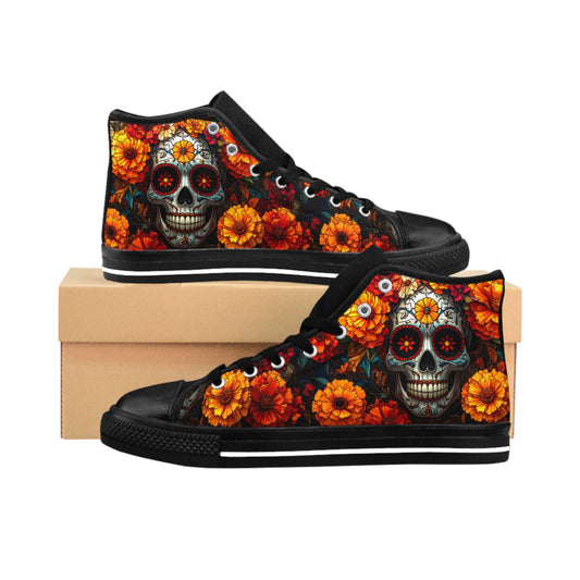 Sugar Skull and Marigolds High Top Sneakers