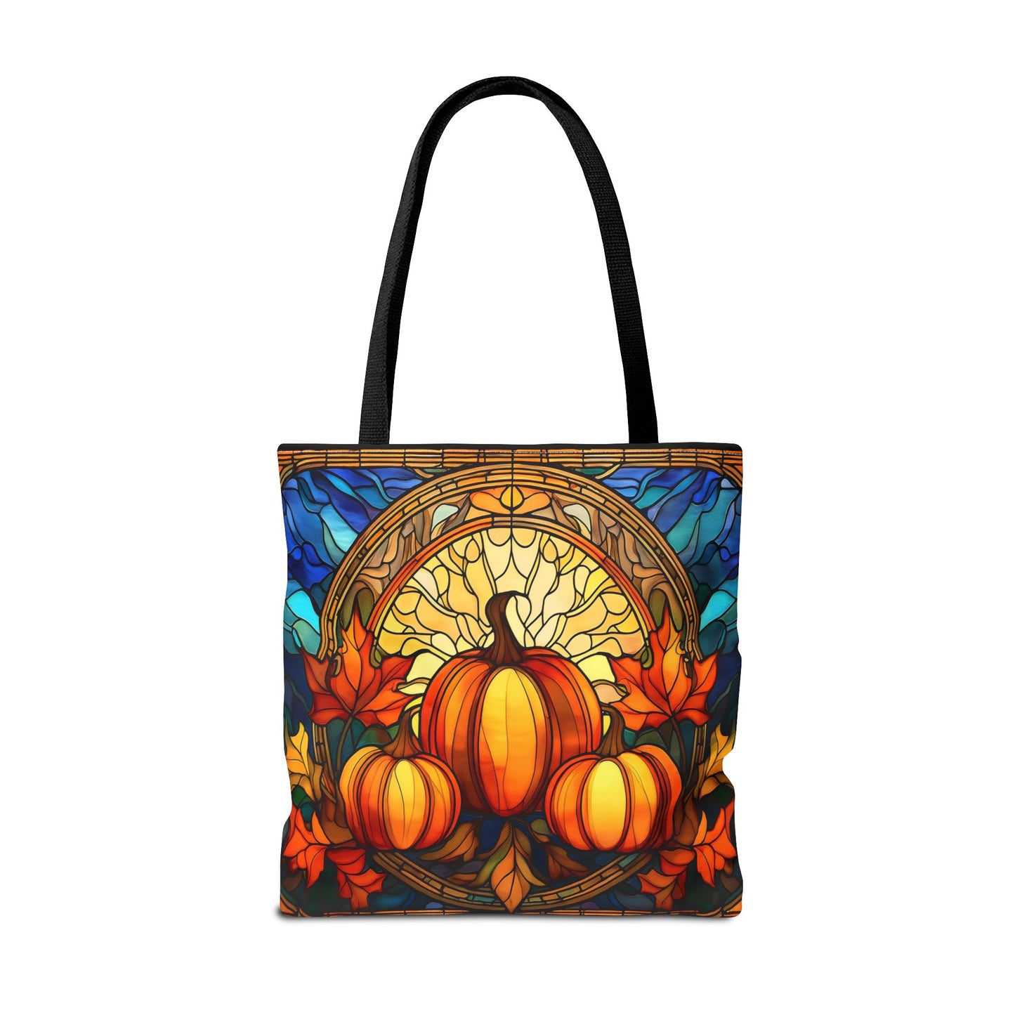 Stained Glass Style Pumpkins Tote Bag