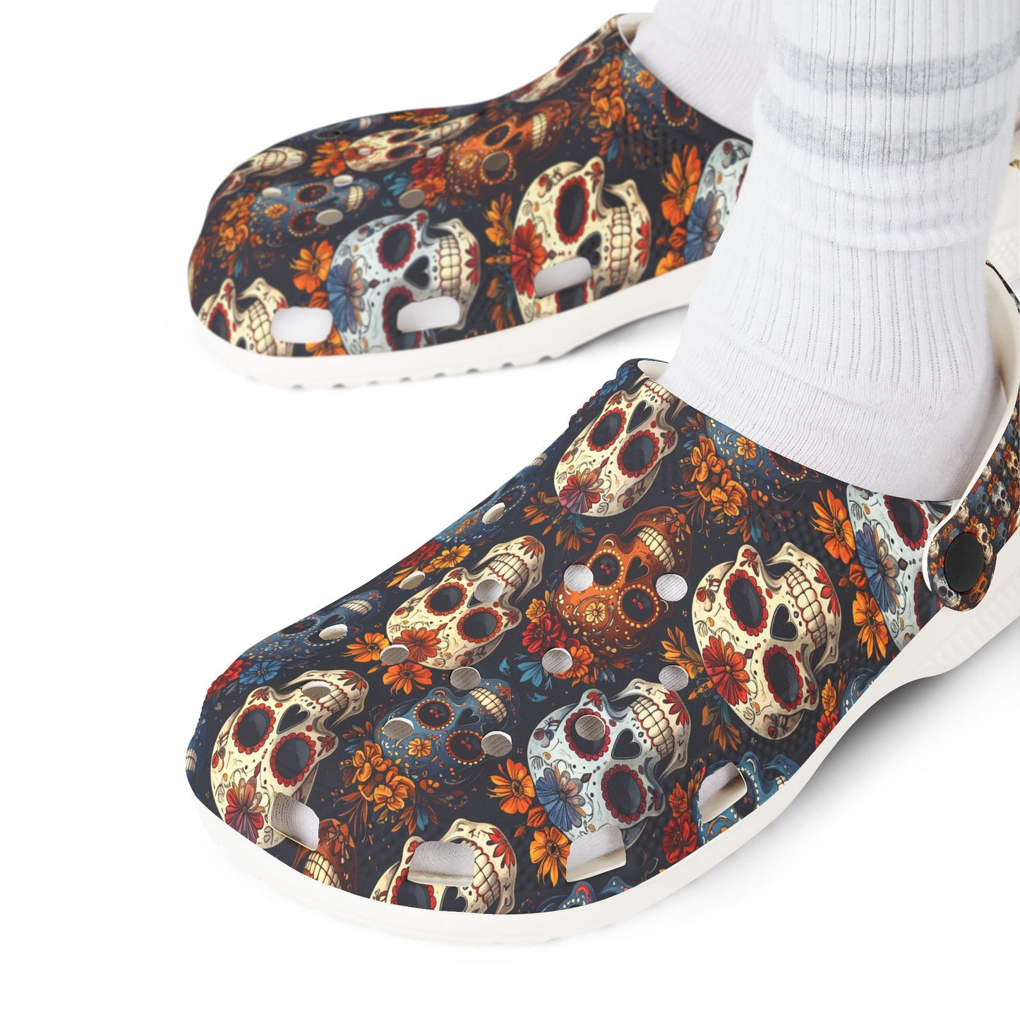 Sugar Skulls & Marigolds Unisex Clogs