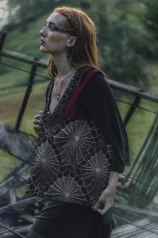 Gothic Spiderweb Tote Bag