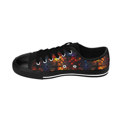 Stained Glass & Spiderwebs - Women's Classic Low Top Sneakers
