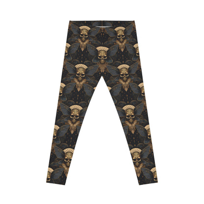 Art Deco Skull Moth Leggings