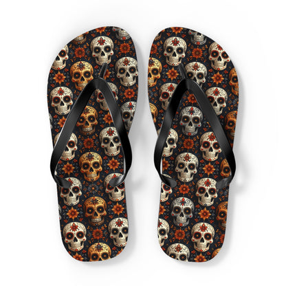 Sugar Skull Flip Flops