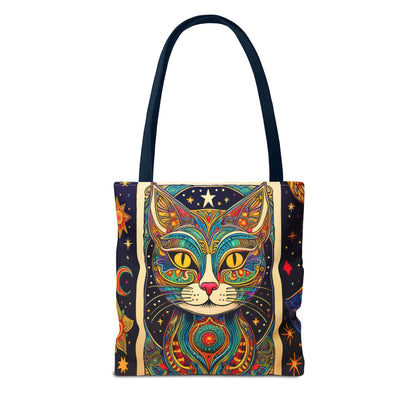 Tarot Style Cat Tote Bag - Multicolor