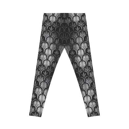 Metal Tile Pattern Leggings