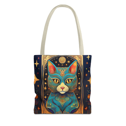 Tarot Style Cat Tote Bag