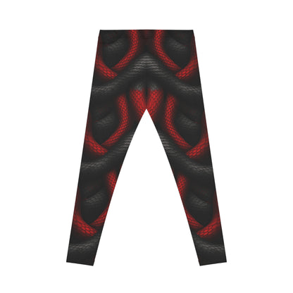Black and Red Snake Leggings