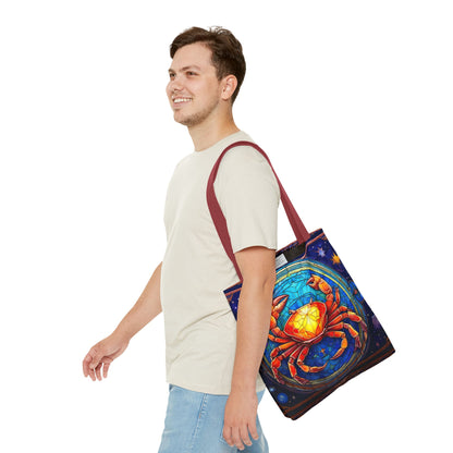 Cancer Crab Stained Glass Style Tote Bag (All Over Print)