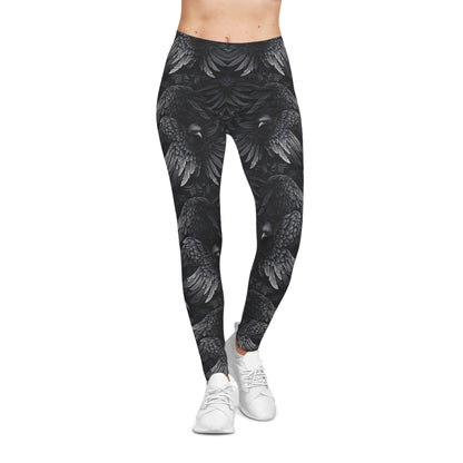 Dark Raven Pattern Leggings