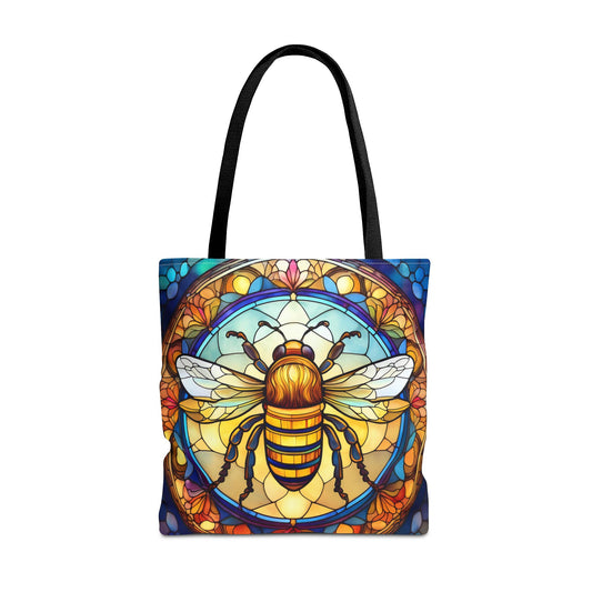 Stained Glass Bee Tote Bag