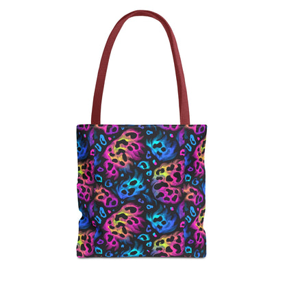 Neon Leopard Print Tote Bag