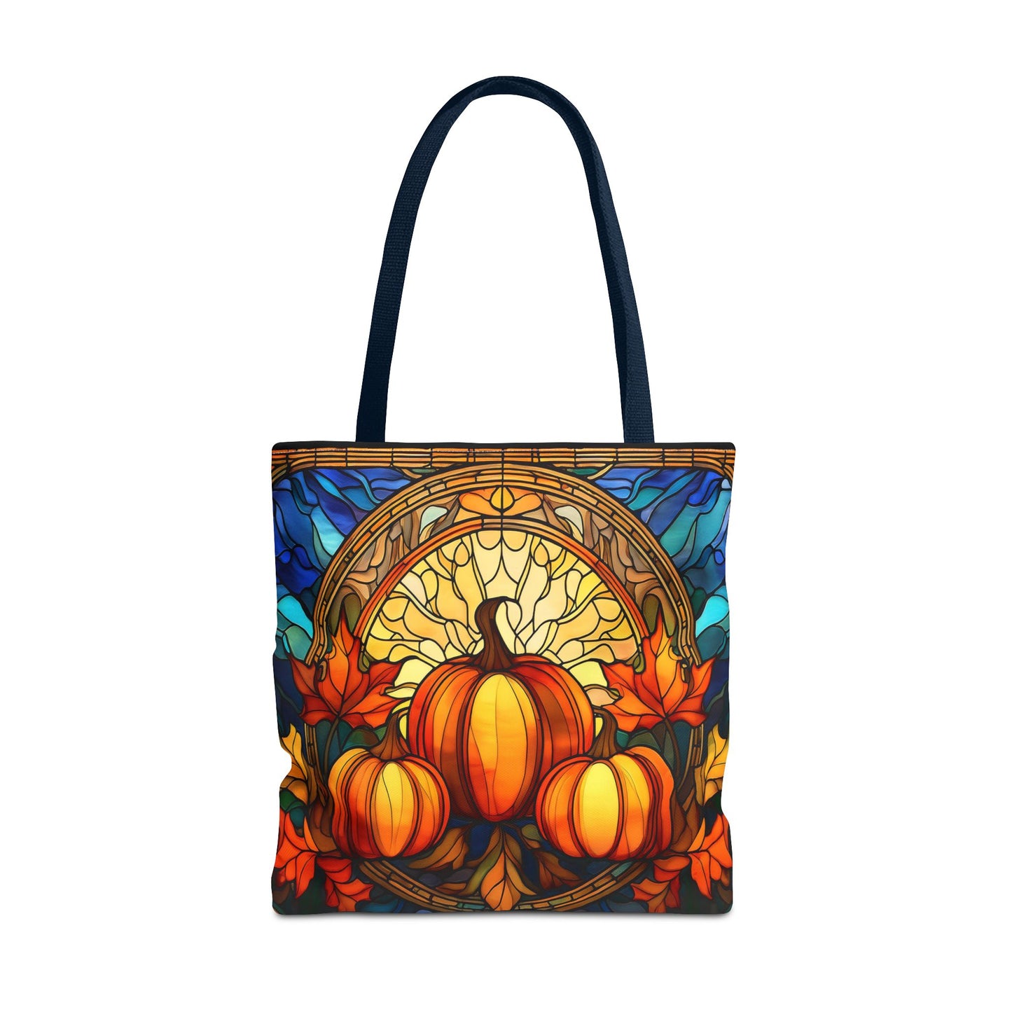 Stained Glass Style Pumpkins Tote Bag
