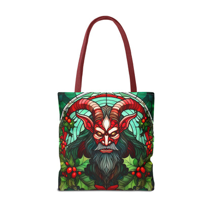 Stained Glass Krampus Tote Bag