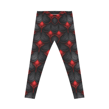 Black and Red Scale Leggings