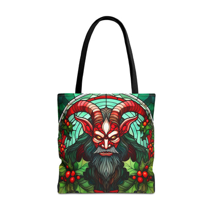 Stained Glass Krampus Tote Bag