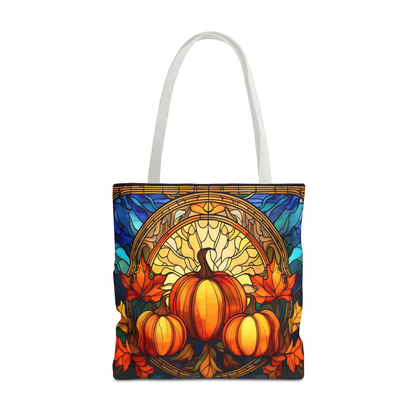 Stained Glass Style Pumpkins Tote Bag