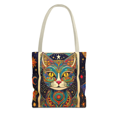 Tarot Style Cat Tote Bag - Multicolor