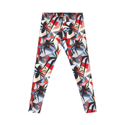 Black Widow Cubism Art Leggings