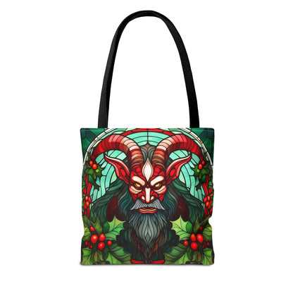 Stained Glass Krampus Tote Bag