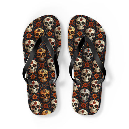 Sugar Skull Flip Flops