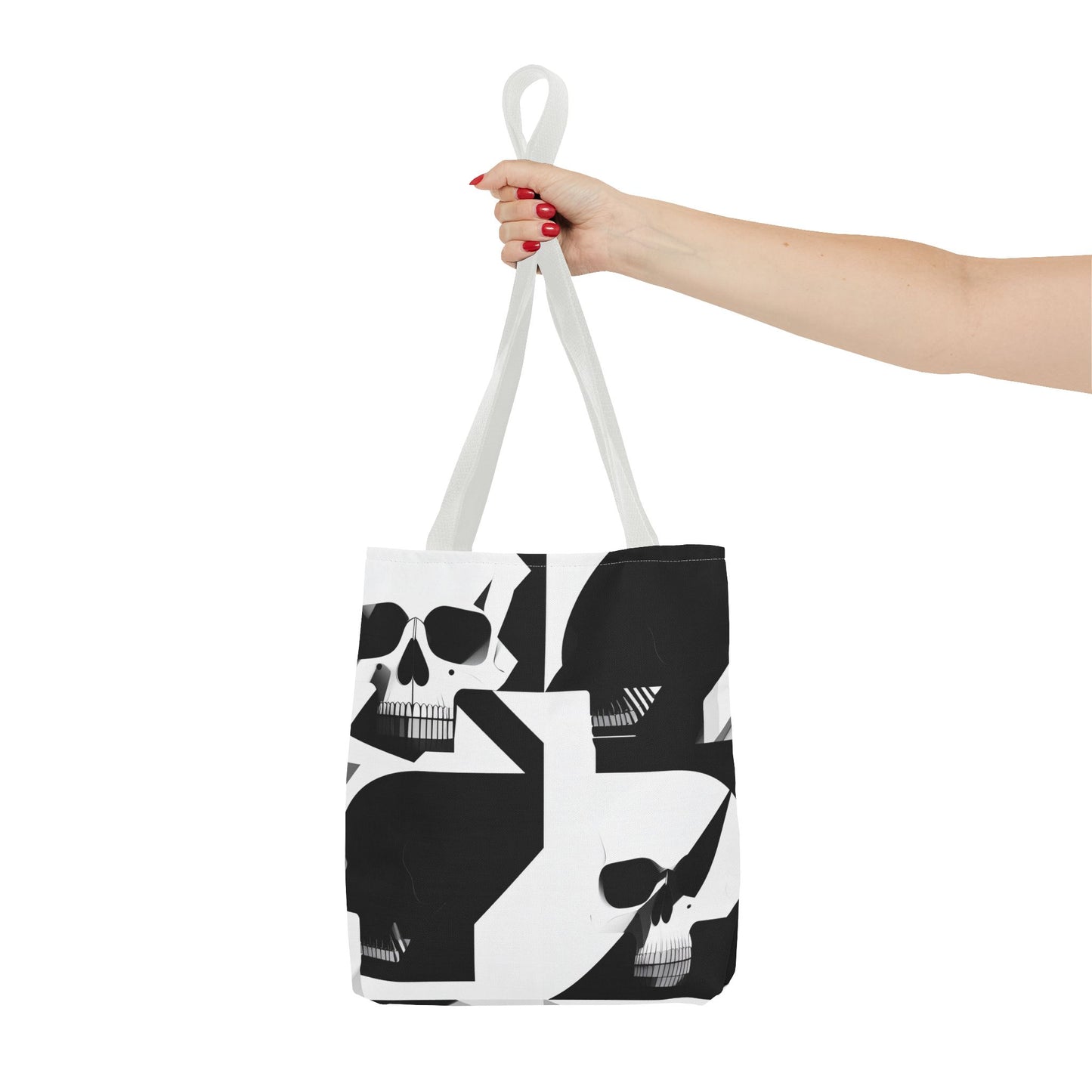 Bauhaus Skull Print Tote Bag