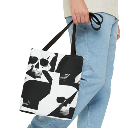 Bauhaus Skull Print Tote Bag
