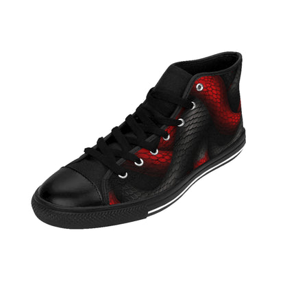 Red and Black Scales - Men's Classic High Top Sneakers