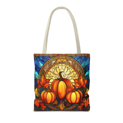 Stained Glass Style Pumpkins Tote Bag