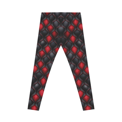 Black and Red Scaly Leggings