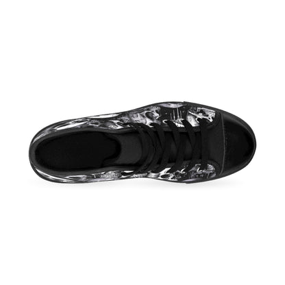 Melty B&W Skulls - Men's Classic High Top Sneakers