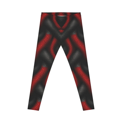 Black and Red Snake Leggings