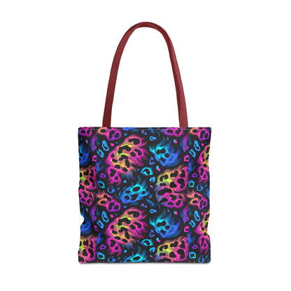 Neon Leopard Print Tote Bag