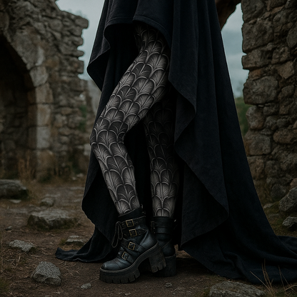Metal Tile Pattern Leggings