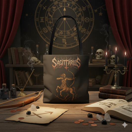 Sagittarius Zodiac Metal Tote Bag